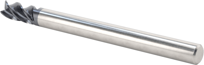 Hızlı Kesim Karbür Uçlu Freze, Ramping ve Plunging için, Kare, 1/8" Freze Çapı, 1/4" Uzun Kesim
