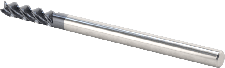 Hızlı Kesim Karbür Uçlu Freze, Ramping ve Plunging için, Kare, 1/8" Freze Çapı, 1/2" Uzunlukta Kesim