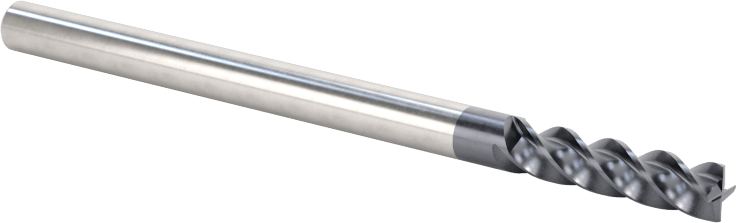 Hızlı Kesim Karbür Uçlu Freze, Ramping ve Plunging için, Kare, 1/8" Freze Çapı, 1/2" Uzunlukta Kesim