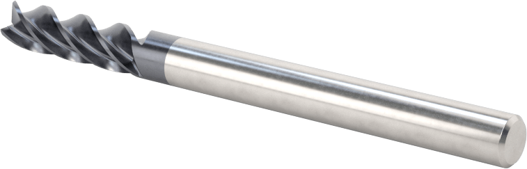Hızlı Kesim Karbür Uçlu Freze, Ramping ve Plunging için, Kare, 3/16" Freze Çapı, 5/8" Uzun Kesim