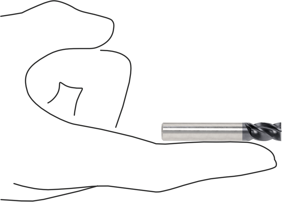 Hızlı Kesim Karbür Uçlu Freze, Ramping ve Plunging için, Kare, 5/16" Freze Çapı, 1/2" Uzunlukta Kesim