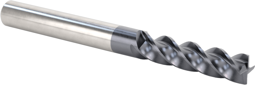 Hızlı Kesim Karbür Uçlu Freze, Ramping ve Plunging için, Kare, 5/16" Freze Çapı, 1-1/4" Uzun Kesim