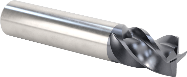 Hızlı Kesim Karbür Uçlu Freze, Ramping ve Plunging için, Kare, 3/8" Freze Çapı, 1/2" Uzunlukta Kesim