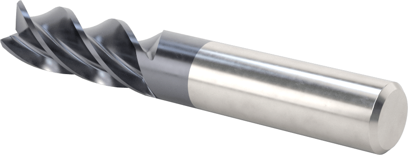 Hızlı Kesim Karbür Uçlu Freze, Ramping ve Plunging için, Kare, 1/2" Freze Çapı, 1-1/4" Uzun Kesim