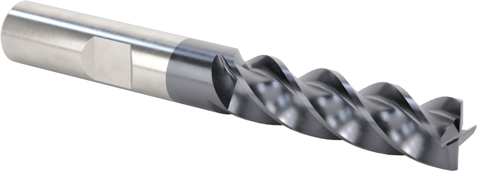 Hızlı Kesim Karbür Uçlu Freze, Ramping ve Plunging için, Kare, 5/8" Freze Çapı, 2-1/4" Uzun Kesim