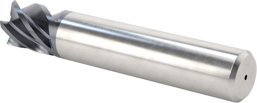 Hızlı Kesim Karbür Uçlu Freze, Soğutma Suyu Deliği Olan, Kare, 5 Oluklu, 5/8" Freze Çapı, 3/4" Uzun Kesim