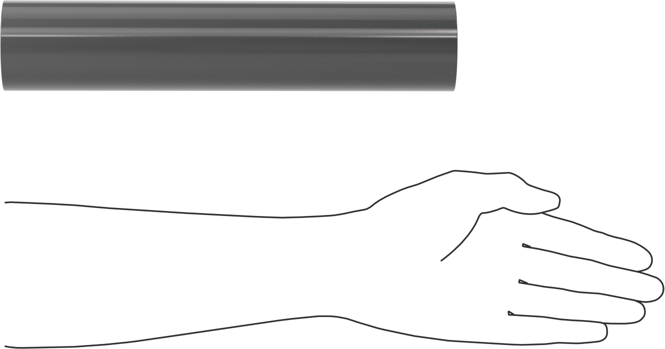 Kimyasallara Dayanıklı PVC Çubuk, 2-1/4" Çap