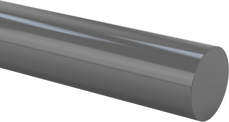 Kimyasallara Dayanıklı PVC Çubuk, 5/8" Çap, 5 Fit Uzunluk