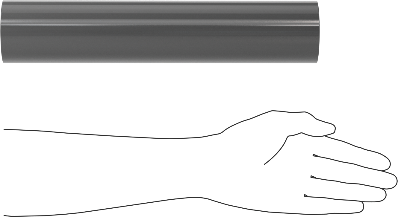 Kimyasallara Dayanıklı PVC Çubuk, 2-5/8" Çap