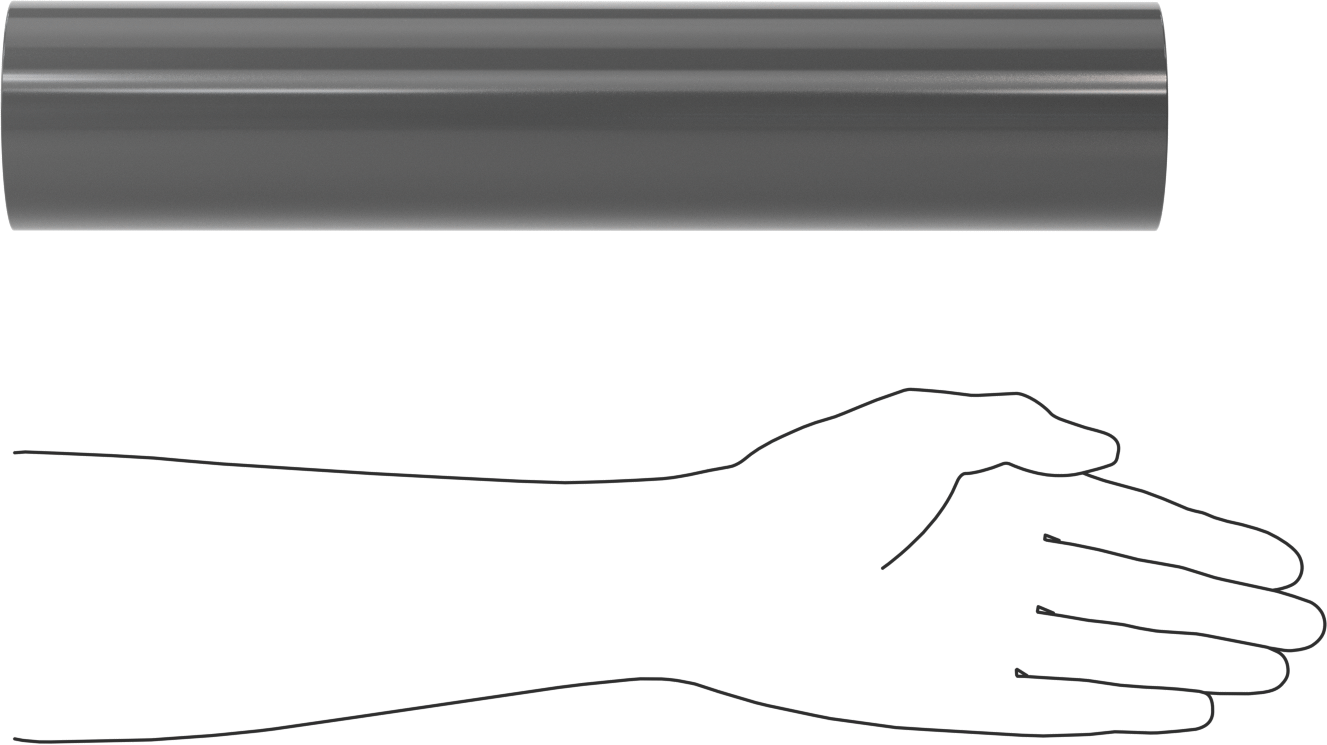Kimyasallara Dayanıklı PVC Çubuk, 2-7/8" Çap