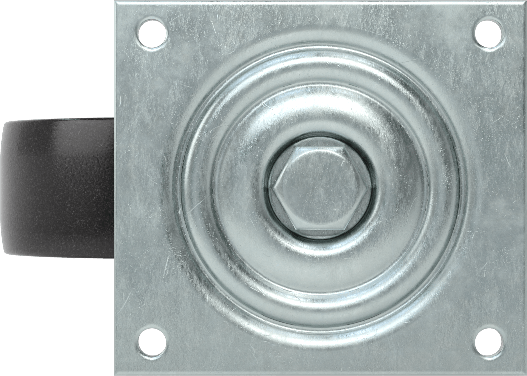 5-1/2“ x 5” Plakalı Yüksek Kapasiteli Spartan Tekerlek, Açık Rulmanlı ve 6" Çapında Naylon Tekerlekli Döner Tekerlek