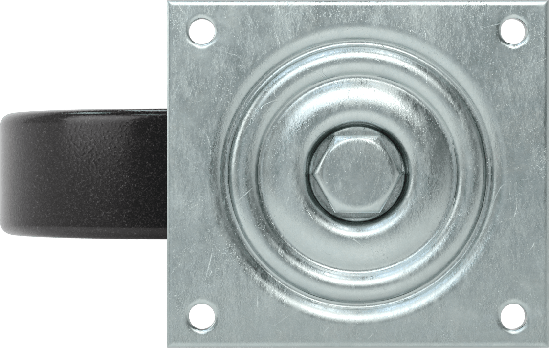 5-1/2“ x 5” Plakalı Yüksek Kapasiteli Spartan Tekerlek, Açık Rulmanlı Döner Ayak ve 8" Çapında Fenolik Tekerlek