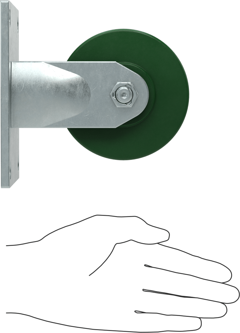 5-1/2“ x 5” Plakalı Yüksek Kapasiteli Spartan Tekerlek, 4 inç Çapında 75D Durometre Poliüretan Tekerlekli Sert