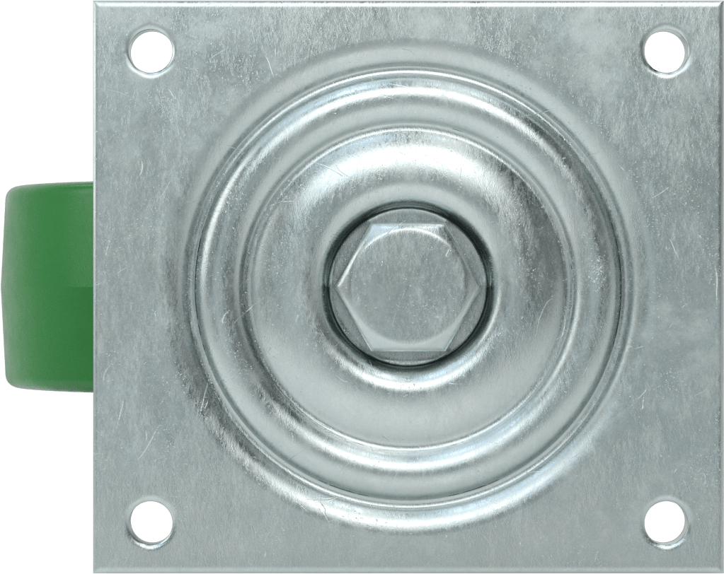 5-1/2“ x 5” Plakalı Yüksek Kapasiteli Spartan Tekerlek, Açık Rulmanlı Döner, 5" Çap 60D Durometre Poliüretan Tekerlek