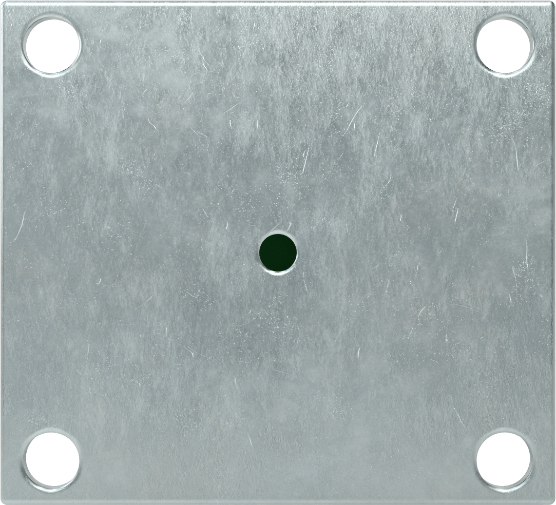 5-1/2“ x 5” Plakalı Yüksek Kapasiteli Spartan Tekerlek, 5" Çapında 75D Durometre Poliüretan Tekerlekli Sert