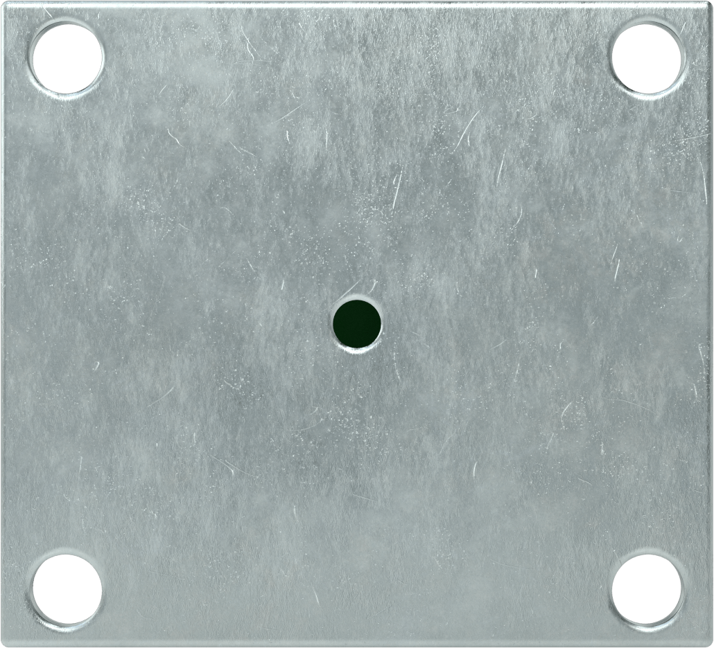 5-1/2“ x 5” Plakalı Yüksek Kapasiteli Spartan Tekerlek, 6 inç Çapında 75D Durometre Poliüretan Tekerlekli Sert