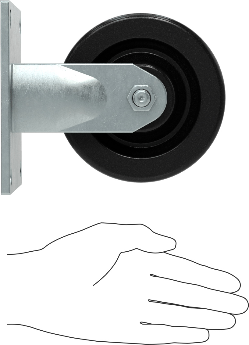 5-1/2“ x 5” Plakalı Yüksek Kapasiteli Spartan Tekerlek, 5" Çapında Fenolik Tekerlekli Sert