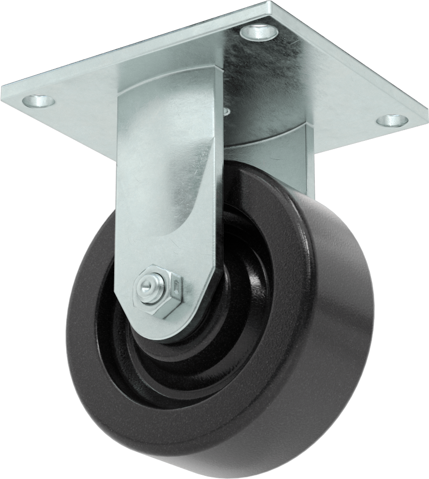 5-1/2“ x 5” Plakalı Yüksek Kapasiteli Spartan Tekerlek, 5" Çapında Fenolik Tekerlekli Sert