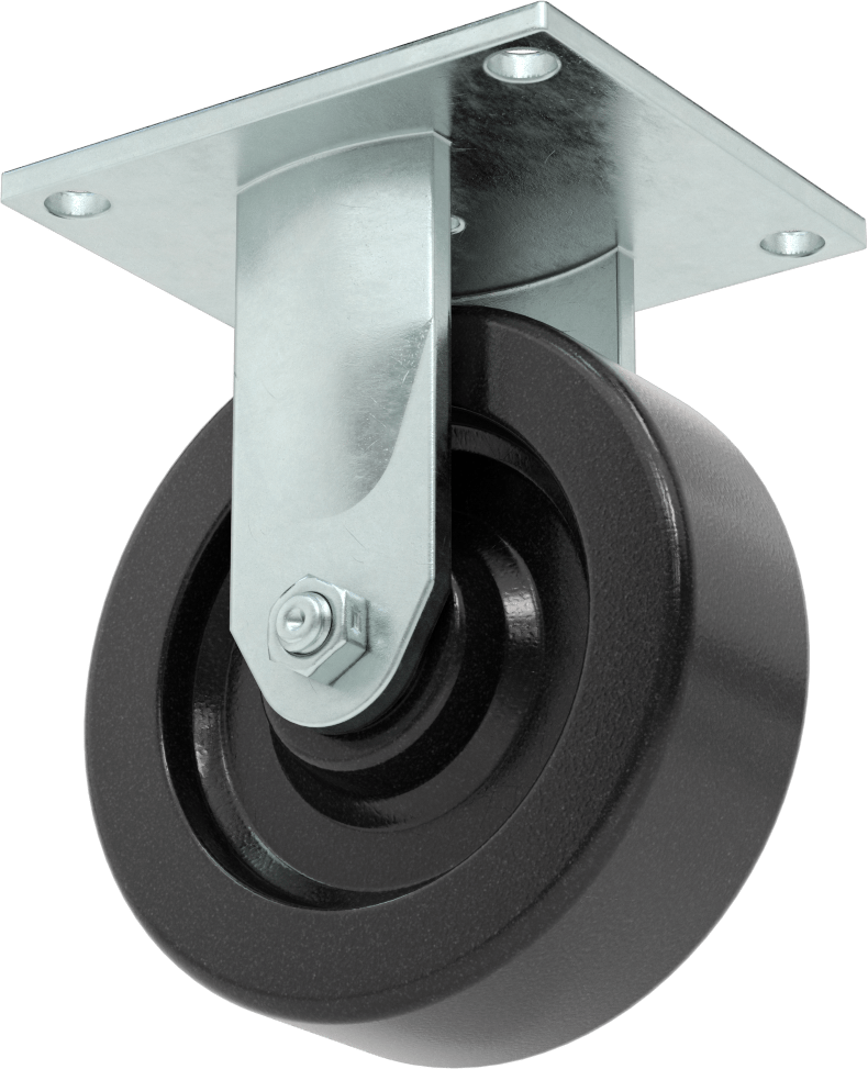 5-1/2“ x 5” Plakalı Yüksek Kapasiteli Spartan Tekerlek, 6 inç Çapında Fenolik Tekerlekli Sert