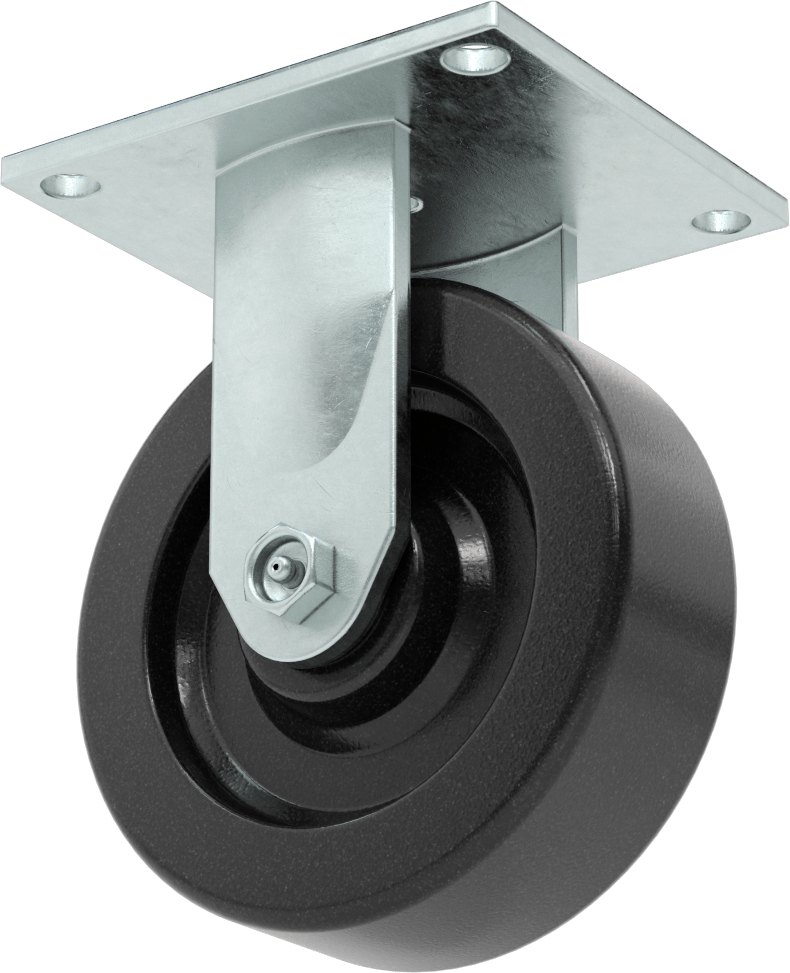 5-1/2“ x 5” Plakalı Yüksek Kapasiteli Spartan Tekerlek, 6 inç Çapında Fenolik Tekerlekli Sert