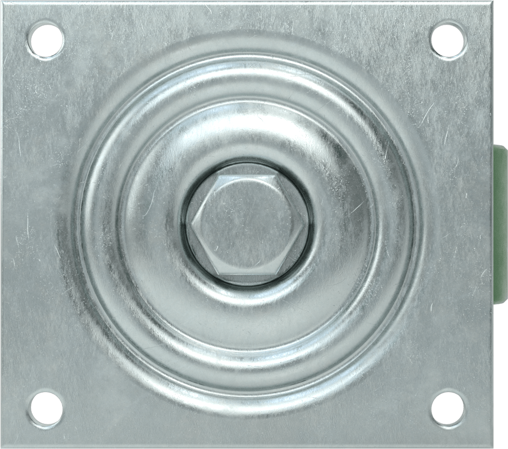 5-1/2“ x 5” Plakalı Yüksek Kapasiteli Spartan Tekerlek, Sızdırmaz Rulmanlı Döner Tekerlek, 4" Çap 75D Durometre Poliüretan Tekerlek
