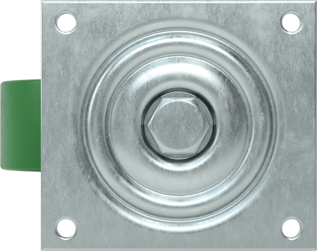 5-1/2“ x 5” Plakalı Yüksek Kapasiteli Spartan Tekerlek, Sızdırmaz Rulmanlı Döner Tekerlek, 5 inç Çapında 75D Durometre Poliüretan Tekerlek