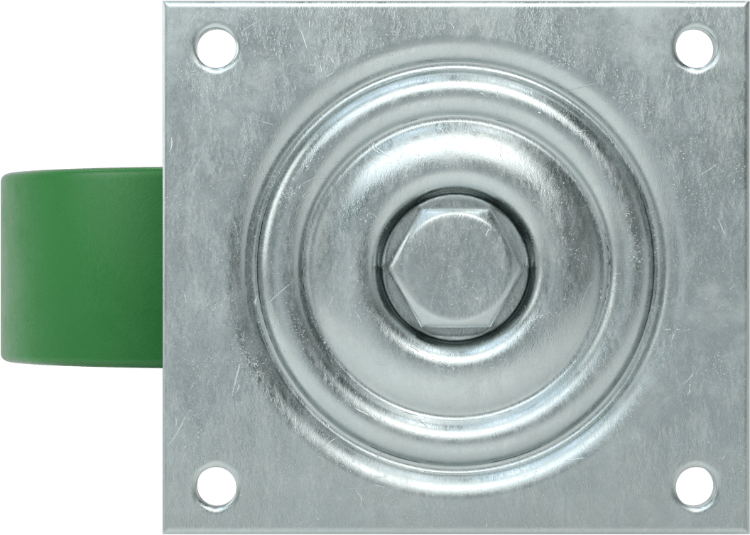 5-1/2“ x 5” Plakalı Yüksek Kapasiteli Spartan Tekerlek, Sızdırmaz Rulmanlı Döner Tekerlek, 6" Çaplı 75D Durometreli Poliüretan Tekerlek