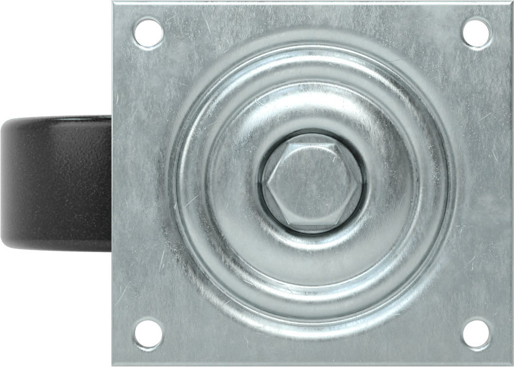 5-1/2“ x 5” Plakalı Yüksek Kapasiteli Spartan Tekerlek, Sızdırmaz Rulmanlı ve 6" Çapında Fenolik Tekerlekli Döner