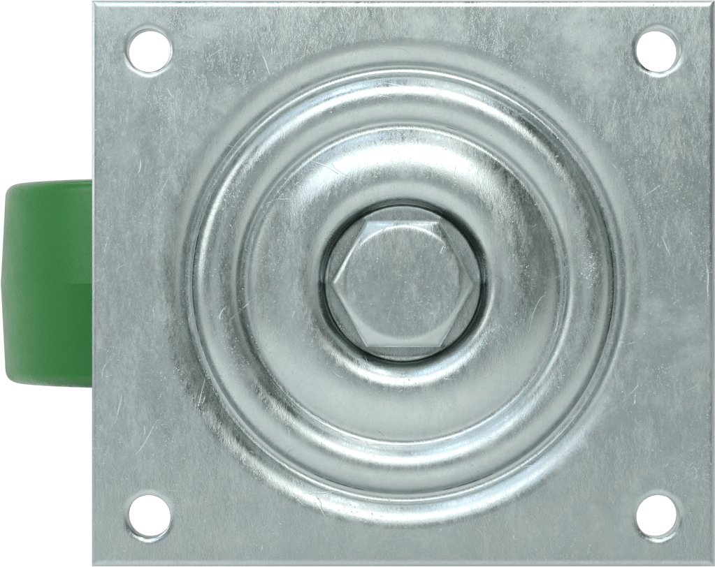 5-1/2“ x 5” Plakalı Yüksek Kapasiteli Spartan Tekerlek, Sızdırmaz Rulmanlı Döner Tekerlek, 5" Çap 60D Durometre Poliüretan Tekerlek