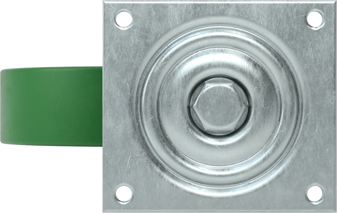 5-1/2“ x 5” Plakalı Yüksek Kapasiteli Spartan Tekerlek, Sızdırmaz Rulmanlı Döner Tekerlek, 8" Çap 75D Durometre Poliüretan Tekerlek
