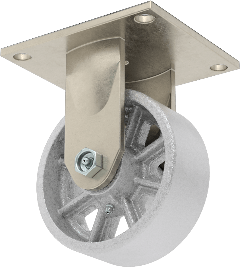 5-1/2“ x 5” Plakalı Yüksek Kapasiteli Spartan Tekerlek, 5" Çaplı Demir Tekerlekli Sert