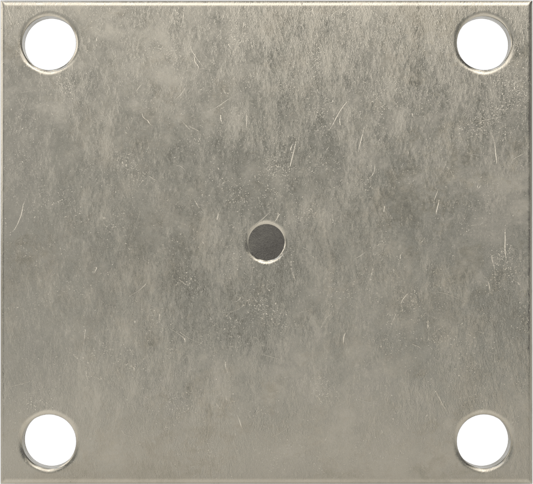 5-1/2“ x 5” Plakalı Yüksek Kapasiteli Spartan Tekerlek, 5" Çaplı Demir Tekerlekli Sert