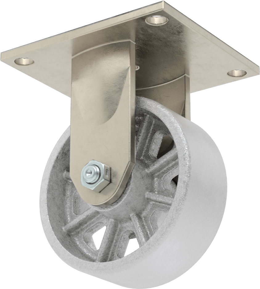 5-1/2“ x 5” Plakalı Yüksek Kapasiteli Spartan Tekerlek, 5" Çaplı Demir Tekerlekli Sert