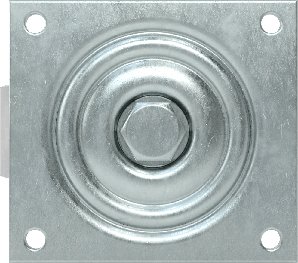5-1/2“ x 5” Plakalı Yüksek Kapasiteli Spartan Tekerlek, Açık Rulmanlı Döner ve 4" Çapında Demir Tekerlek