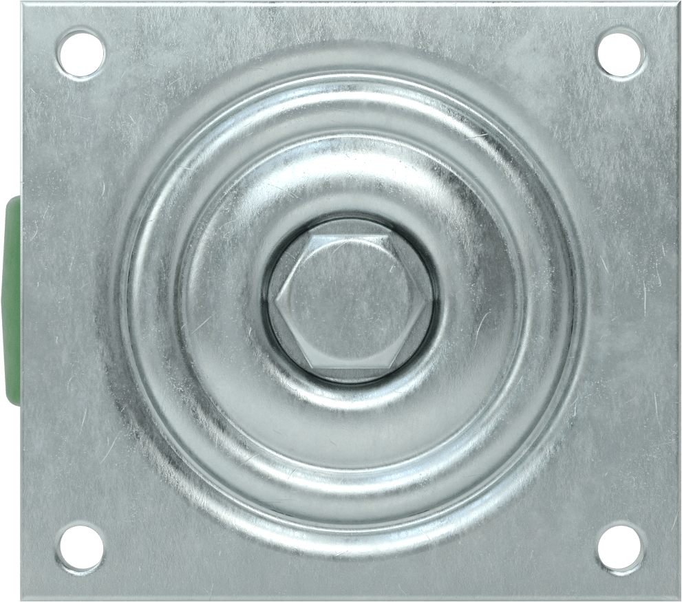 5-1/2“ x 5” Plakalı Yüksek Kapasiteli Spartan Tekerlek, Sızdırmaz Rulmanlı Döner Tekerlek, 4" Çaplı 60D Durometre Poliüretan Tekerlek