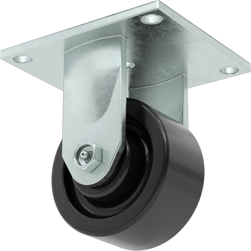 5-1/2“ x 5” Plakalı Yüksek Kapasiteli Spartan Tekerlek, 4" Çapında Fenolik Tekerlekli Sert