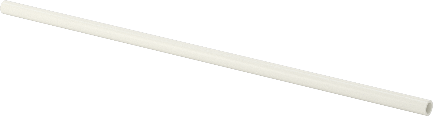 Gözeneksiz Seramik Alümina Tüp, 0.688" OD, 1/2" ID, 24 inç Uzunluk