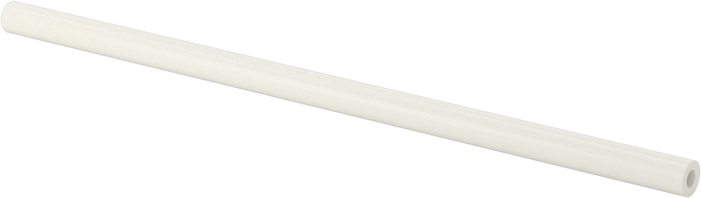 Gözeneksiz Seramik Alümina Tüp, 1/4" OD, 1/8" ID, 6 inç Uzunluk