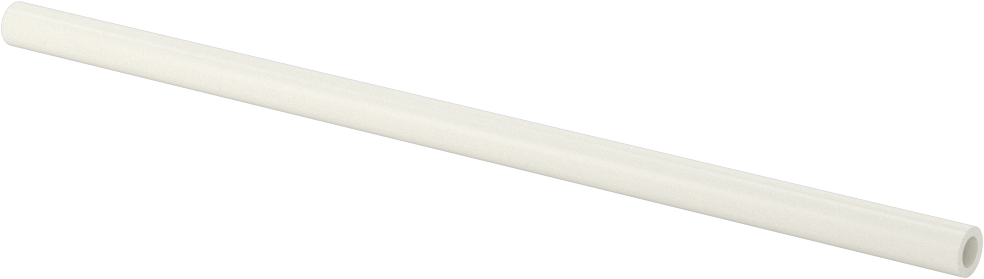 Gözeneksiz Seramik Alümina Tüp, 1/4" OD, 0.156" ID, 6 inç Uzunluk