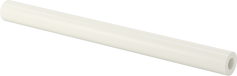 Gözeneksiz Seramik Alümina Tüp, 1/2" OD, 1/4" ID, 6 inç Uzunluk