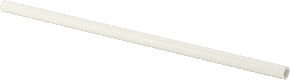 Gözeneksiz Seramik Alümina Tüp, 0.219" OD, 0.156" ID, 6 inç Uzunluk