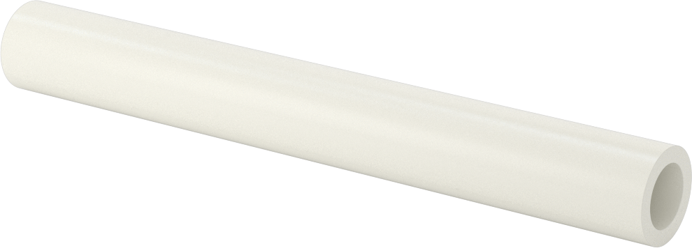 Gözeneksiz Seramik Alümina Tüp, 3/4" OD, 1/2" ID, 6 inç Uzunluk