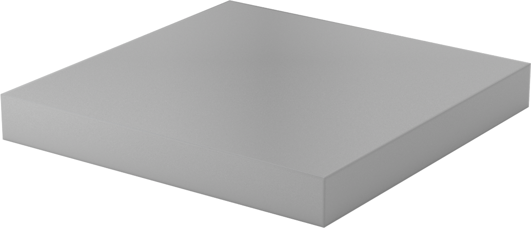 Kimyasallara Dayanıklı PVC Levha, 6" x 6" x 3/4"