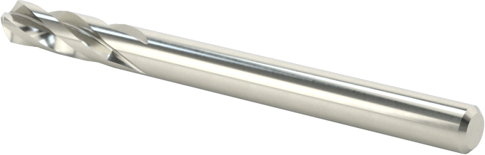 4 Kanallı Karbür Matkap/Freze Ucu, Kaplamasız, 1/8" Freze Çapı