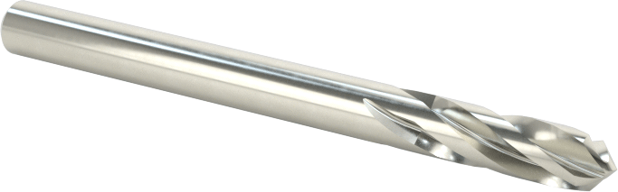 4 Kanallı Karbür Matkap/Freze Ucu, Kaplamasız, 1/8" Freze Çapı