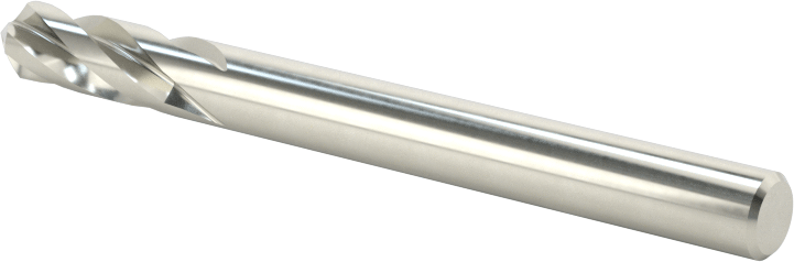 4 Kanallı Karbür Matkap/Freze Ucu, Kaplamasız, 3/16" Freze Çapı