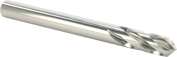 4 Kanallı Karbür Matkap/Freze Ucu, Kaplamasız, 3/16" Freze Çapı