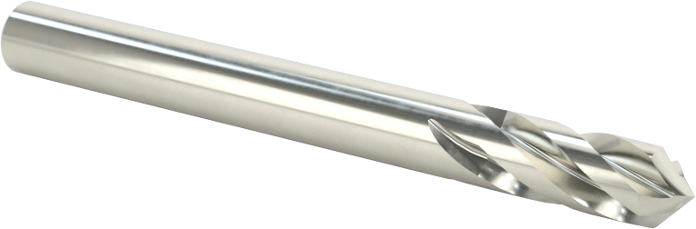 4 Kanallı Karbür Matkap/Freze Ucu, Kaplamasız, 1/4" Freze Çapı