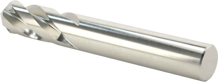 4 Kanallı Karbür Matkap/Freze Ucu, Kaplamasız, 3/8" Freze Çapı