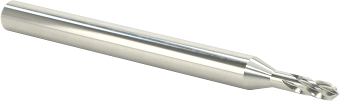 4 Kanallı Karbür Matkap/Freze Ucu, Kaplamasız, 1/16" Freze Çapı